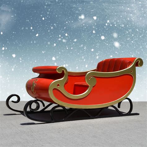 full size christmas sleigh|large jumbo santa sleigh.